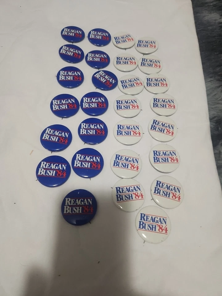 Reagan Bush 1984 campaña electoral presidencial republicana pinback botones Foto 2 de 4