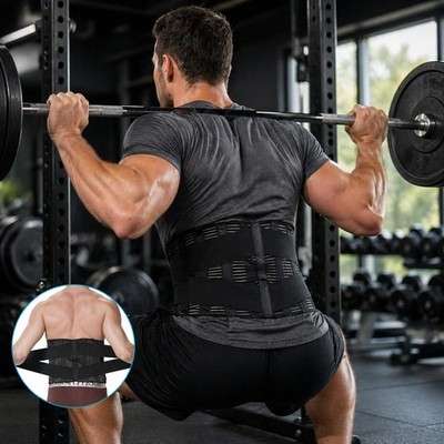 Premium Lumbar Support Belt for Lower Back Pain Relief- Adjustable Comfort Brace