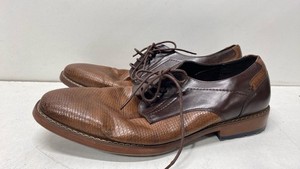 Van Heusen Men Dress Shoes Grayson Brown Man Made Lace-Up 12