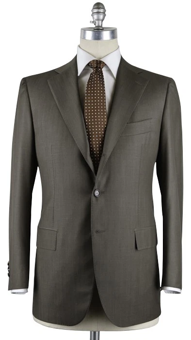 Cesare Attolini Olive Green Suit 40/50 - Image 1 of 4