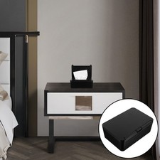 Hips Tissue Storage Box Black Sealed Design Reusable Wipes Holder for Home