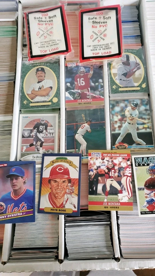 Gran Lote 5000 Béisbol Fútbol Colección Vintage STARS HOF RC ERRORES Foto 4 de 4