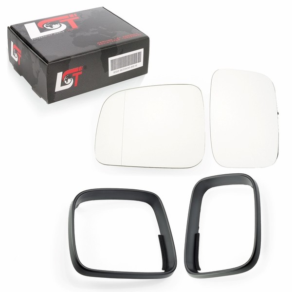 2X Spiegelglas Blendring Set Beheizbar Links Rechts FüR VW Caddy III 3 2K 04-10-image