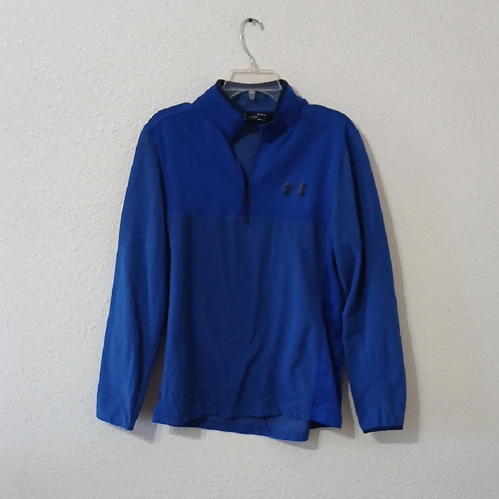 Under Armour ColdGear Blue Patterned Pullover - image 1