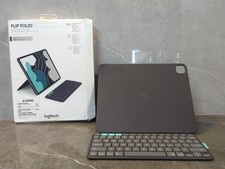 New Logitech Flip Folio iPad Pro/iPad Air 13  Keyboard Case 920-013367 M2,3,4,5