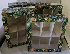 EMPTY Old World Christmas Ornament Storage Boxes for Ornaments Set of 4 Bundle D