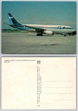 Vintage Airbus A300 B1 TEA Trans European Airways OO-TEF Aircraft Postcard