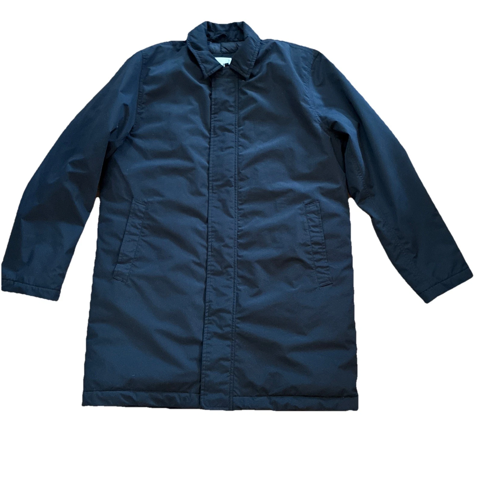 Gap Men’s Med Black Zip Snap Cold Weather Coat Jacket Water Resistant