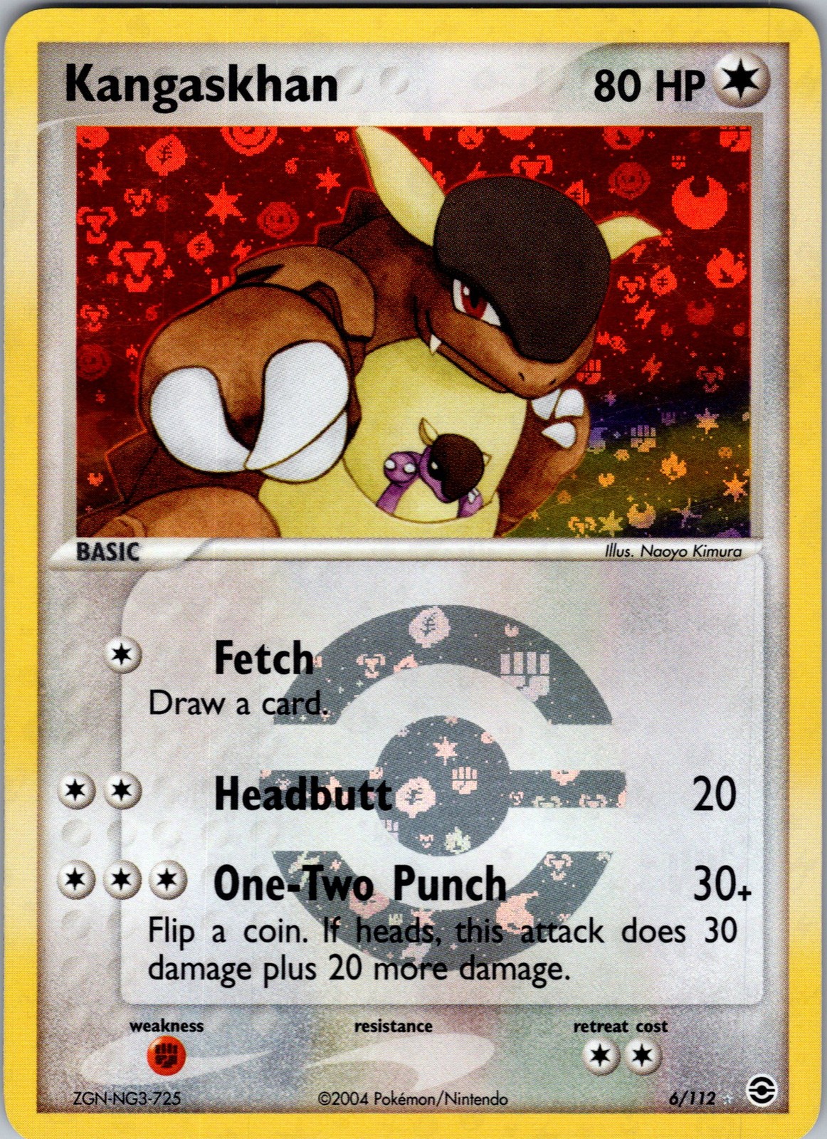 Kangaskhan Holo Rare FireRed & LeafGreen 6/112 NM