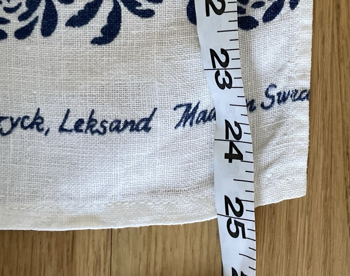 Swedish Linen Tea Towel - Jobs Handtryck- Block Print- Blue