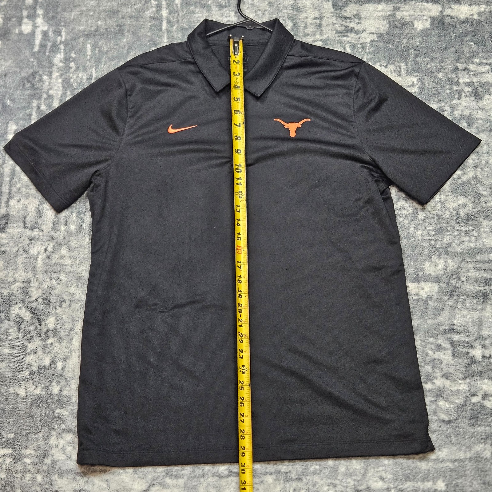 University of Texas Longhorns Polo Shirt Mens L Black Nike Dri Fit Short Sleeve thumbnail 5