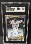 2025 Bowman Chrome Konnor Griffin Speckle Refractor On Card Auto /299 SGC 10/10