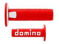 A360 Paar Griffe Offroad Domino Rot / Weiss Durchmesser 22-26 Universal