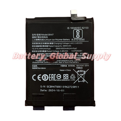 For BN47 Xiaomi Mi A2 Lite/ Redmi 6Pro Battery 3.85V 3900mAh Fast Delivery 1 PCS