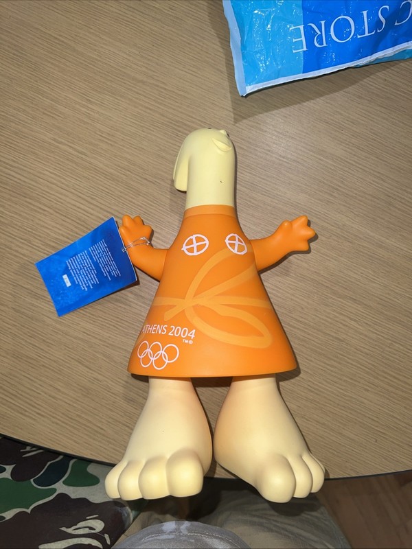 2004 Olympic Games Athens Large Mascot Plastic Figures Athena Phevos Orange