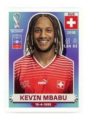 2022 Panini FIFA World Cup: Qatar 2022 Stickers Kevin Mbabu #SUI7