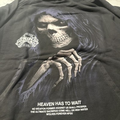 Darc Sport Wolf Club Reaper V2 Vintage Hoodie Sz Xl 