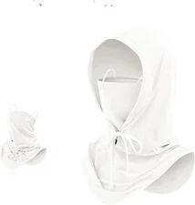 Cooling Balaclava Sun UV Protection Hood Breathable Full Head Mask Face White 