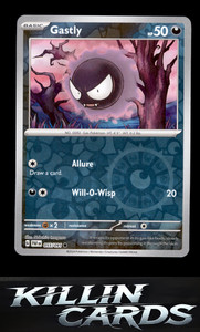 Reverse Holofoil Gastly 055/091 Pokemon Common SV: Paldean Fates Card NM