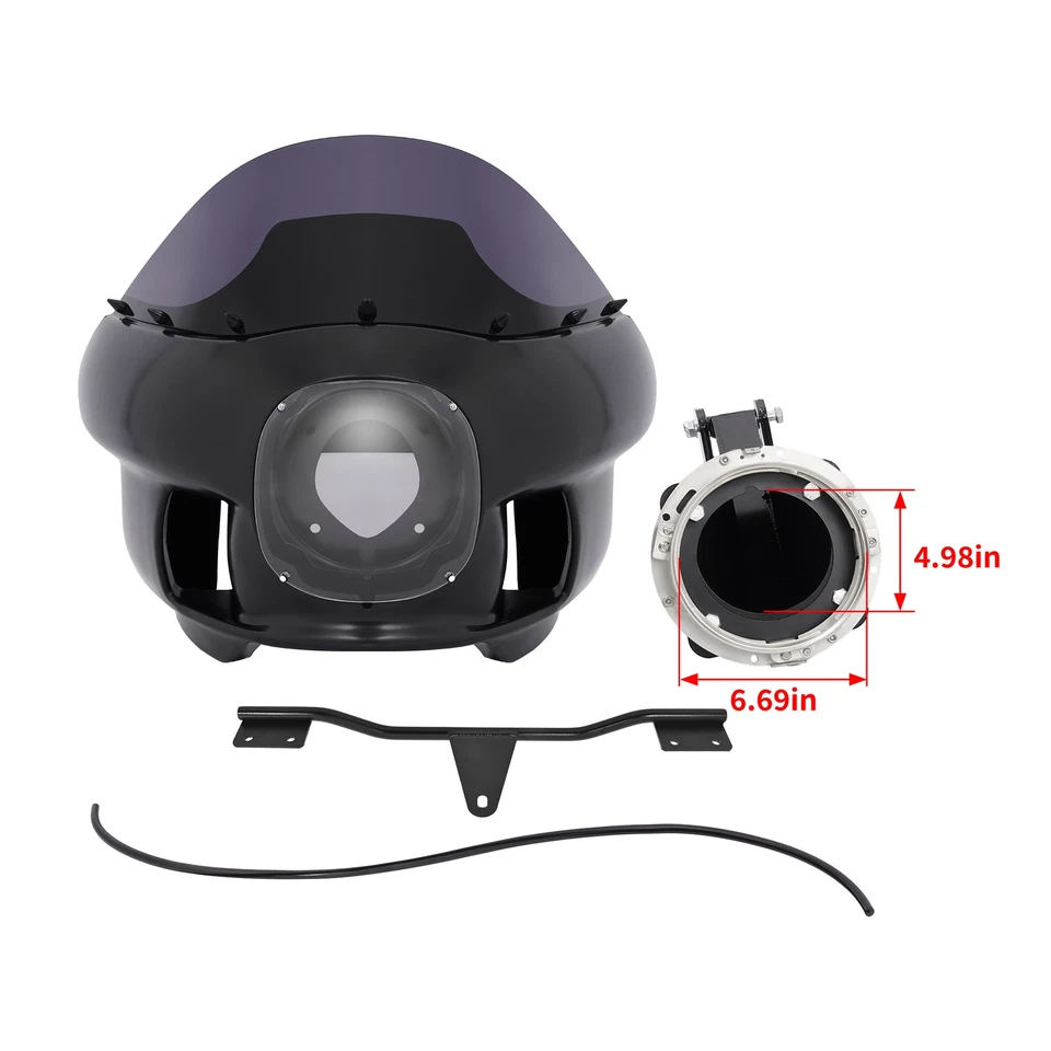 Front Upper Fairing Headlight Mount Windshield For Harley Dyna Wide Glide 06-17 Foto 2 de 4