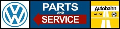 VW Volkswagen AUDO Parts & Service NEW Steel Sign: 48'' Wide XXL Size