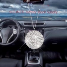 Car Diamond Crystal Ball Rearview Mirror Decoration Pendant