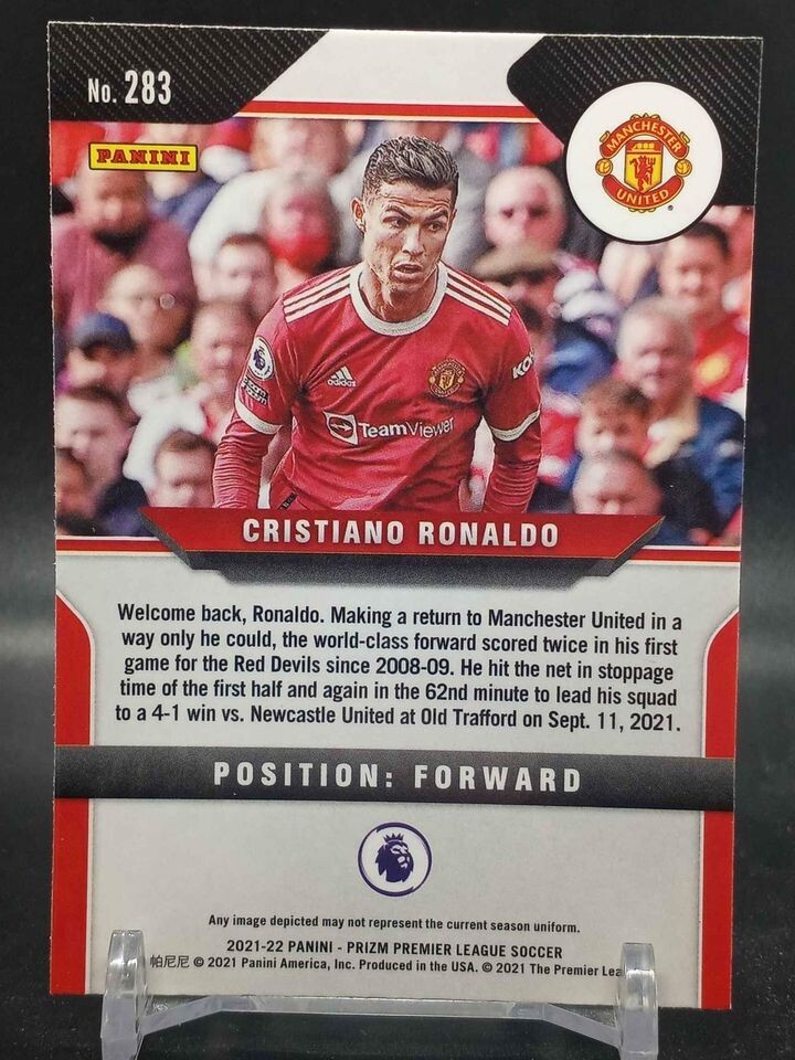 Cristiano Ronaldo 2021-2022 Panini Prizm Premier League Soccer