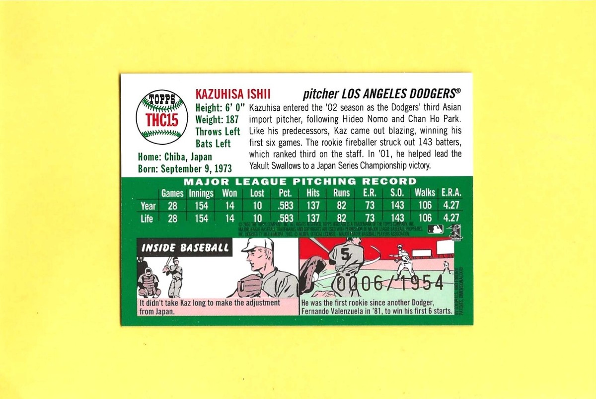 2003 Topps Heritage Chrome #THC15 /1954 Kazuhisa Ishii | eBay