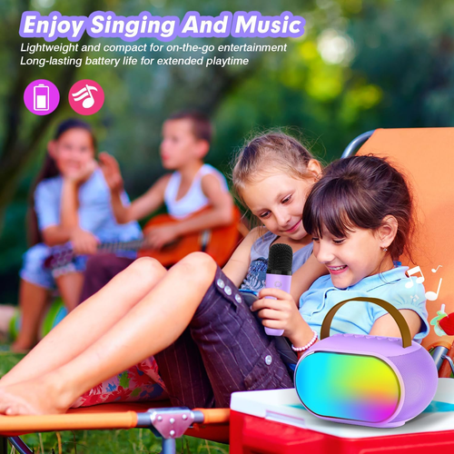 Karaoke Microphone Machine with 2 Drivers, Toy for Girls Boy Ages 3, 4, 5, 6, 7, - Picture 9 of 9
