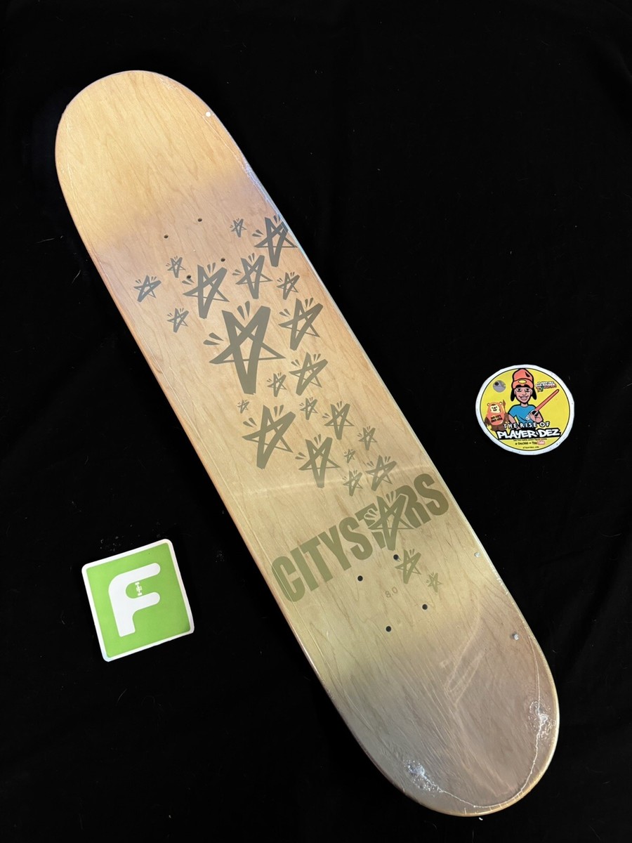 SUPER RARE City Stars Skateboard Deck Kareem Campbell White Gold