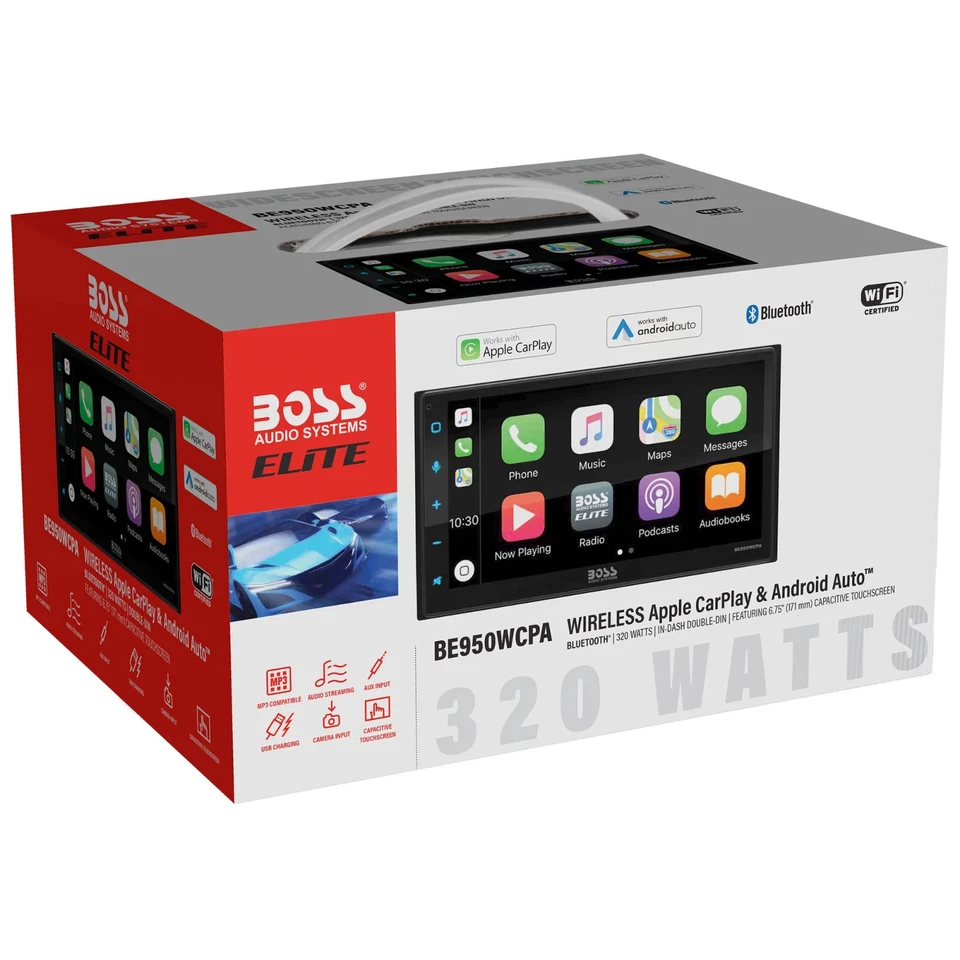 BOSS AUDIO BE950WCPA Wireless Apple CarPlay, Android Auto Car Multimedia Player - Image 3 of 4
