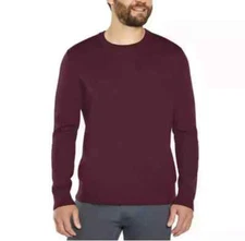 Banana Republic Men’s 100% Merino Wool Crew Neck Sweater,  Dark Red,    L