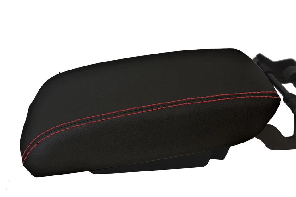 Fits 2010-2016 Cadillac SRX PVC Leather Console Lid Armrest Cover Red Stitch - Imagem 4 de 4