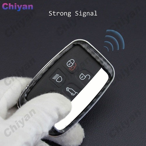 Carbon Fiber Hard Key Chain Cover Holder For Land Range Rover Evoque Discovery - Foto 6 di 8