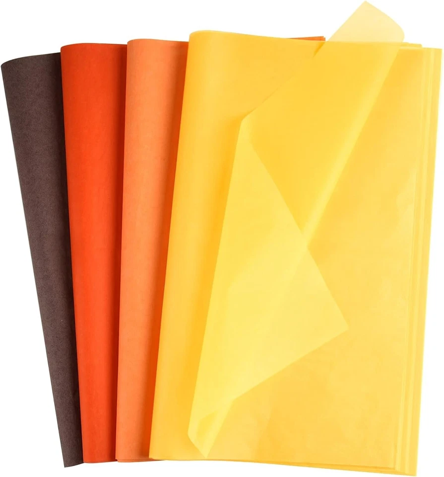 60 Sheets Vibrant Autumn Tissue Paper - Perfect for Thanksgiving Gifts & Crafts - Image 3 of 4