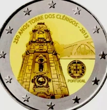 Portugal 🇵🇹 Coin 2€ Euro 2013 Torre Clerigos Tower 250y UNc Porto symbol