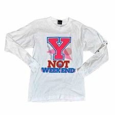 Vintage 80s Shirt Size Small Screen Stars Best White Long Sleeve Single Stitch