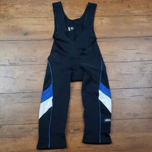 Longoni Mens XXL Cycling Bibtights Vintage Italy 15" 15" (7.5/10) Thermal Fleece