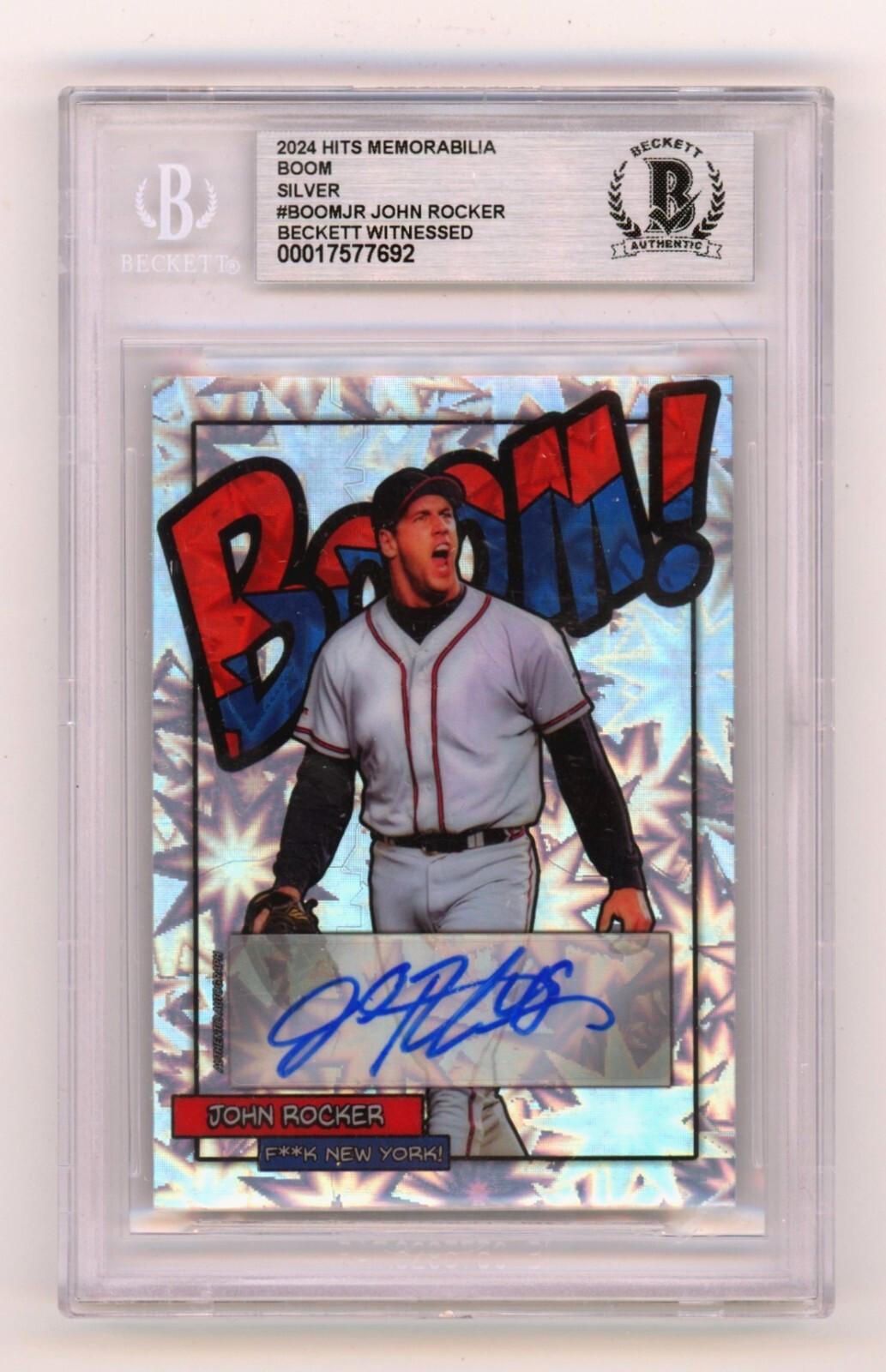 John Rocker 2024 Hits Memorabilia Boom Silver Signed Bgs Bas Auto Atlanta Braves