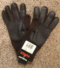 New WELLS LAMONT  WARM HANDS Mens ONE SIZE Brown Stretch Gloves Style 867 NWT 
