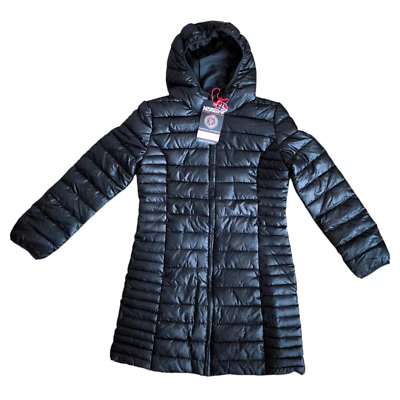 Geographical Norway Annecy Long Steppmantel Damen Gr S Gefüttert Schwarz NEU - Bild 1 von 4