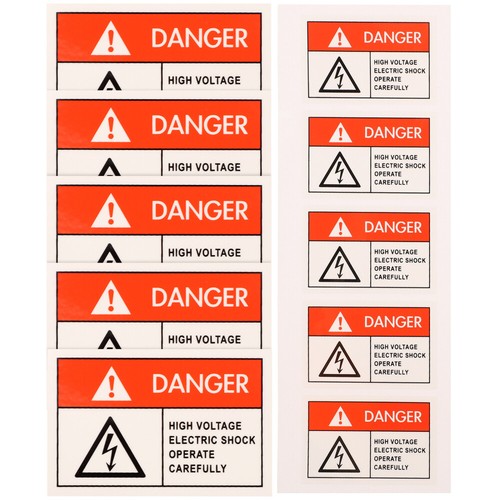 10 Pcs Electrical Panel Labels Safety Signs Warning Sticker Danger