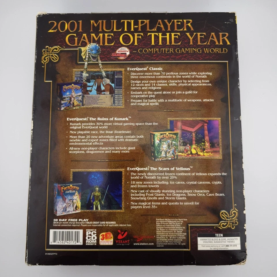 EverQuest Trilogy: Special Edition, 2001, Big Box, New & Sealed - Image 3 of 4