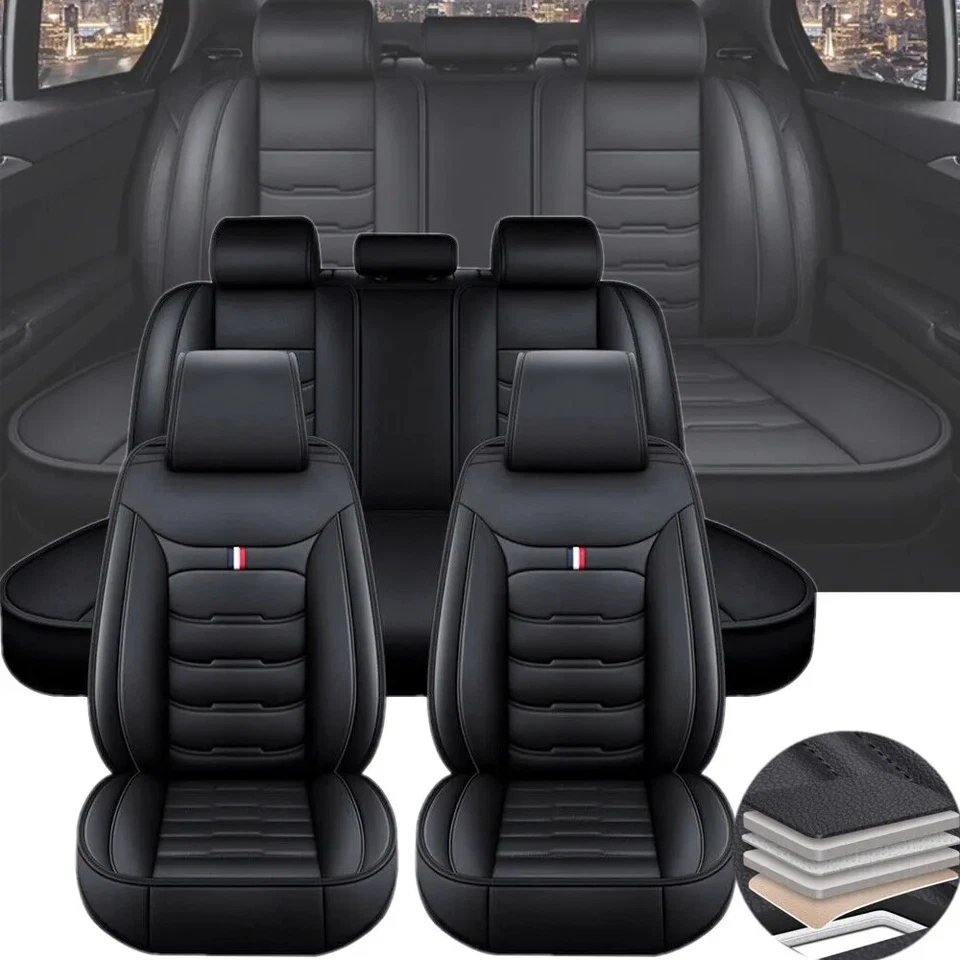 2 fundas de asiento delanteras para ford crown victoria 1998-2011 iggee s. cuero ajuste personalizado Foto 2 de 4