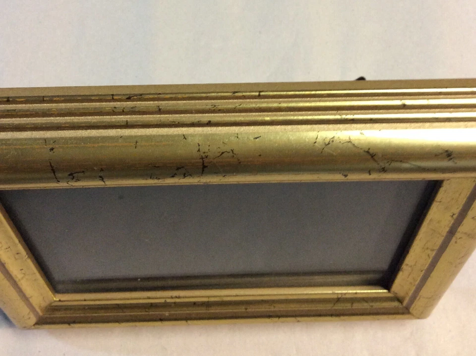 Vintage Plastic Picture Frame 4” X 6” Gold Color - Image 3 of 4
