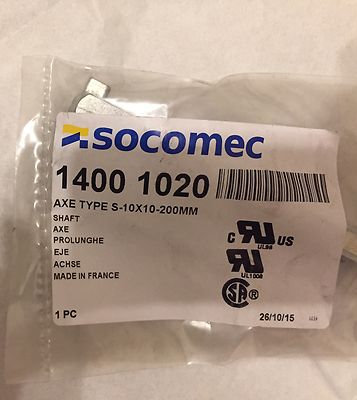 SOCOMEC AXE Type S-10x10-200mm Shaft 1400 1020 New | eBay UK