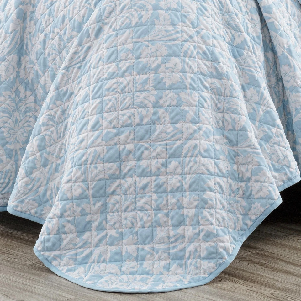 Chezmoi Collection Ivy Floral Medallion Reversible Quilt Bedspread Set - Image 4 of 4