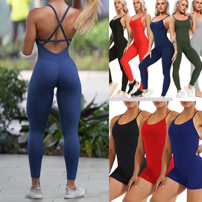 Women's Seamless Yoga Short Jumpsuit 