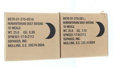 MRE Case - HUMANITARIAN DAILY RATION - RANDOM MENU - Date 10/2022