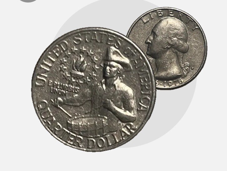 ダール 1776-1976 D Bicentennial Quarter 25C Cent Coin Drummer Boy